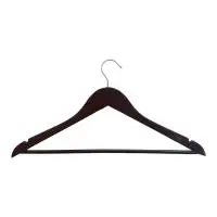 Вешалка-плечики дерев. д/одежды, темное дерево LH002BR Коричневый - фото