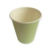 Стакан бумажный 250мл для горячего цвет Лайм D80 50шт Зеленый - фото