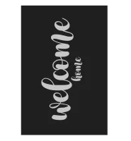 Коврик придверный Dekorelle LAPSHA 155 Welcome Home, 40X60см, 120155 (черный) Черный - фото