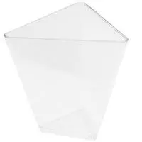 Чашка "Треугольник" прозрачная PS 67мм 70мл, 15 шт Прозрачный - фото
