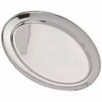 Поднос METAL CRAFT A35 овальный 35*29см Серебро - фото