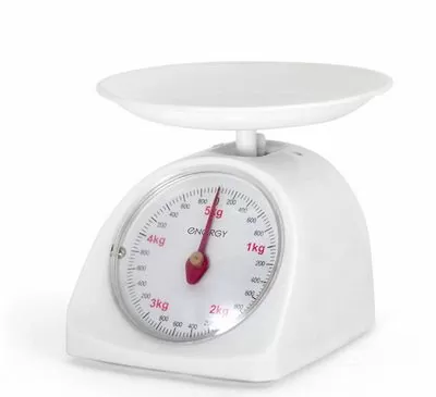 Весы кухонные механические ENERGY EN-405 МК (0-5 кг) круглые Белый - фото