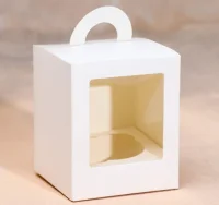 Упаковка под один капкейк, белая, 9,2 х 9,2 х 11,1 см арт. 7048961 Белый - фото