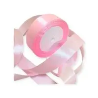 Лента тканная атласная 25мм*25Y Светло-розовая, F014-25/04 Розовый - фото