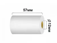 Чековая лента 57*12*20, 12 шт (20) черная К  - фото