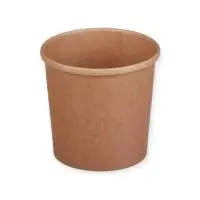 Стакан картонный для супа 500мл дизайн Крафт d98  1/50, арт. 555039 Бежевый - фото