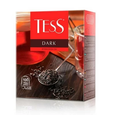 Чай TESS Dark черный, 100 пакетиков 1042570  - фото