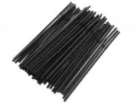 Соломка для коктейлей  5*210 мм 1/250 с гофрой, черная Черный - фото