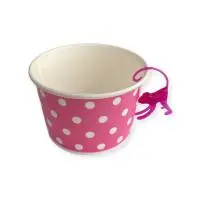 Комплект:Стаканчик под мороженое 125мл "Complement"+ подвеска "Обезьяна" 5шт  - фото