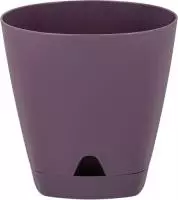 Горшок для цветов AMSTERDAM D 140 мм/1,35I с подставкой Морозная слива Фиолетовый - фото