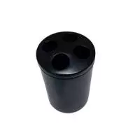 Держатель-стакан под зубные щетки черный нержавеющая сталь 476S Черный - фото