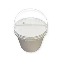 Комплект Ведро 5,6 л белое NEW + Крышка д/ведра белая d-220 NEW Комплект Ведро 5,6 л белое NEW + Крышка д/ведра белая d-220 NEW Белый - фото