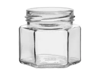 Комплект: Стеклобанка 100 мл (6-ти гр) д.58 + крышка д58 золото Прозрачный - фото