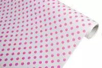 Бумага белая крафт 70см*10м Бисер 50гр/м2 Розовый - фото