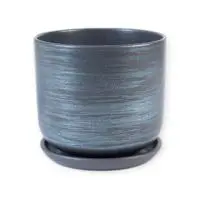 Керамический горшок Галактика V9,5 D26 Цилиндр, 008812 Графитовый - фото