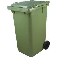 Бак для мусора 240л с крышкой (20.802.70) 24.C29 Зеленый - фото