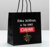 Пакет подарочный «А ты уже синяя», 22 × 22 × 11 см   4865442 (300) Дарите счастье  - фото