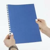 Обложки картонные для переплета А4, 100шт, тиснение под кожу, синие, 230г/м2, BRAUBERG Синий - фото