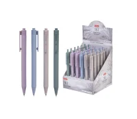 РУЧКА Hatber гелевая Автомат. Mist дымчато-синяя 0,5мм -Ассорти- 36шт Синий - фото