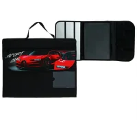 Папка детская с ручками А4 пласт. с рисунком на молнии (широкая), Красная тачка, арт. 43901 Разноцветный - фото