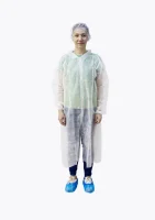 Халат одноразовый на кнопках  XXXL белый Белый - фото