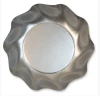 Тарелка бумажная Д=18,5 BOWL SATIN SILVER 46MA 1шт  - фото