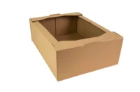 Гофролоток 385*285*125 кондитерский 1шт Бежевый - фото