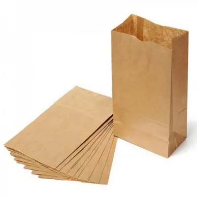 Пакет бумажный 150*70*290мм коричневый, 100шт Коричневый - фото
