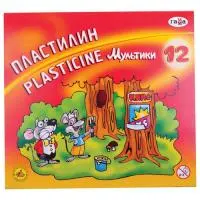 Пластилин классический "ГАММА "Мультики" , 12цв  - фото