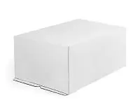 Коробка картонная белая с крышкой 30*40*26 для торта Белый - фото