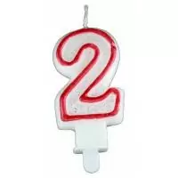 Свеча цифра 2 (62-42)  - фото