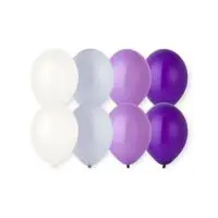 Шар латексный BELBAL (14''/36см) В 105 Пастель ассорти Лиловая гамма 12шт (1) Лиловый - фото
