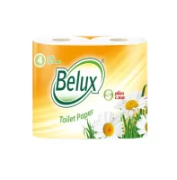 Туалетная бумага "BELUX"  2-слойная, белая, 4шт  - фото