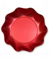 Тарелка бумажная d18,5см BOWLS SATIN RED 46MD, 10 шт Красный - фото