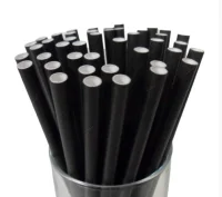 Трубочка бумажная черная 8*230мм 1/200 Черный - фото