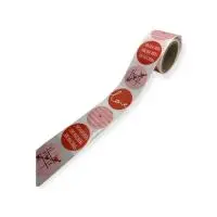 Этикетка d35 мм Стикер Love коллекция 100шт в рулоне Микс - фото