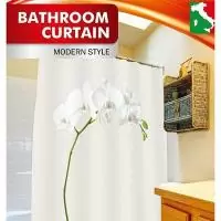 Шторка для ванной "Белая орхидея"  - фото