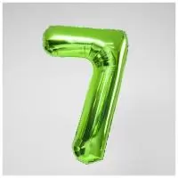 Шар фольгированный 40" «Цифра 7», цвет салатовый, 1 шт. арт. 5256884 Салатовый - фото