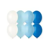 Шар латексный BELBAL (14''/36см) В 105 Пастель ассорти Голубая гамма 12шт (1) Голубой - фото