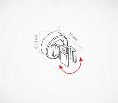 Держатель рамки магнитный круглый с изменяемым углом наклона МGT-RND-180 Белый - фото