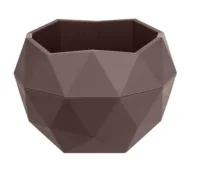 Кашпо "Топаз" (2,5л.) Цв. Мокачино, (Арт. КШ-9801) Мокко - фото