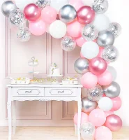 Гирлянда «Зефирный Микс», набор из воздушных шаров, 110 предметов, Ассорти, 1 шт. Микс - фото