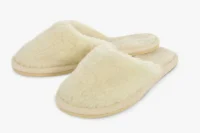 Тапочки женские МЕХ (белый, 38 (QR)) Белый - фото