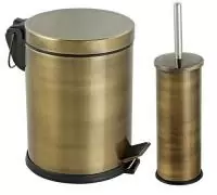 Набор для ванной античный 2 предмета из коррозийно стойкой стали 951A  - фото