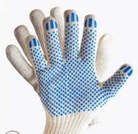 ПАРА Перчатки х/б белые Р с ПВХ Профи Белый - фото