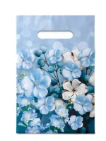 Сумка-пакет 20*30/30мкм проруб. ручка Лазурь ПВД Разноцветный - фото