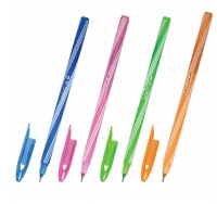 Ручка шариковая STAFF "CANDY NEON", СИНЯЯ, ВЫГОДНЫЙ КОМПЛЕКТ 12 ШТ, узел 0,6мм, линия 0,3мм,144236  - фото