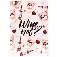 Обложка на паспорт "Wine not?" Розовый - фото