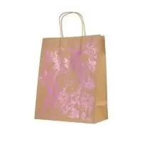 Пакет Птички из краф бум, для сувен прод, тис шир осн 26см, плот 150г/м2/26х32,4х12,7см 79260  - фото