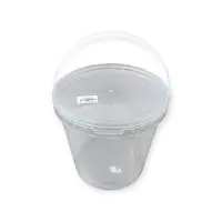 Комплект Ведро 3,3л прозрачное + Крышка д/ведра D-180мм Комплект Ведро 3,3л прозрачное + Крышка д/ведра D-180мм Прозрачный - фото